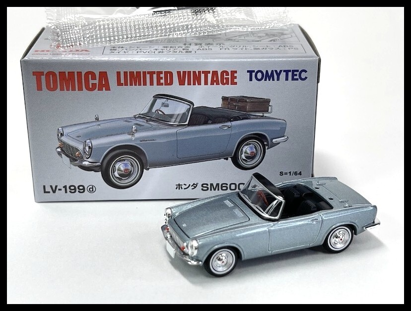 TOMICA LIMITED VINTAGE HONDA T360とT500 Tomica Limited Vintage NEO LV-199d Honda S600 Open Top Blue 1/64