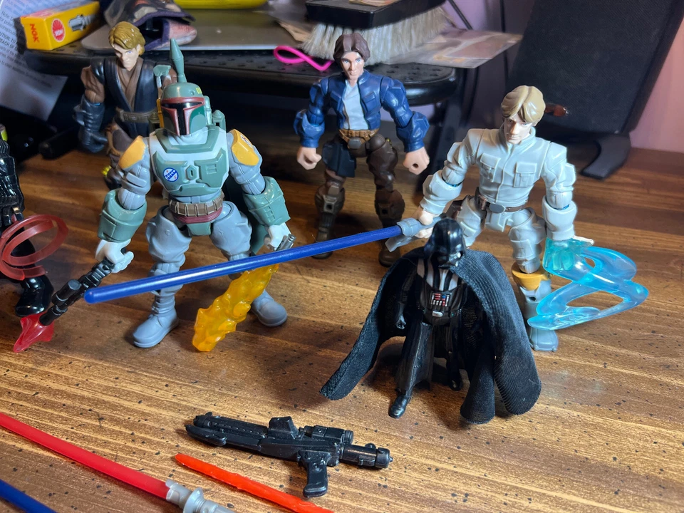 LOTE de figuras de acción Star Wars Hero Mashers etc BOBA FETT DARTH VADER etc. Foto 3 de 4