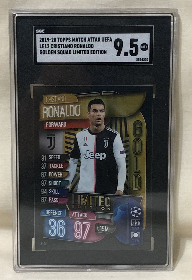 Cristiano Ronaldo 2017 Topps Match Attax UEFA Gold LE - SGC 9.5