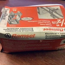 Ramset 1/2” Conduit EMT Clamp Concrete Gun Pin Cement 12CCSS10L 50PCS(new)
