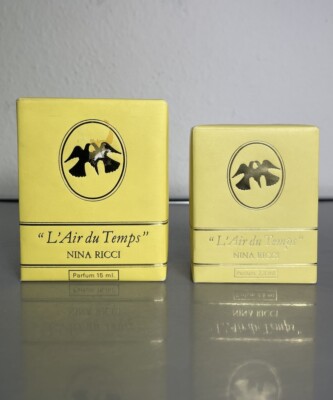 2 x Nina Ricci L'Air du Temps Parfum 15 ml + 7,5 ml VINTAGE OVP