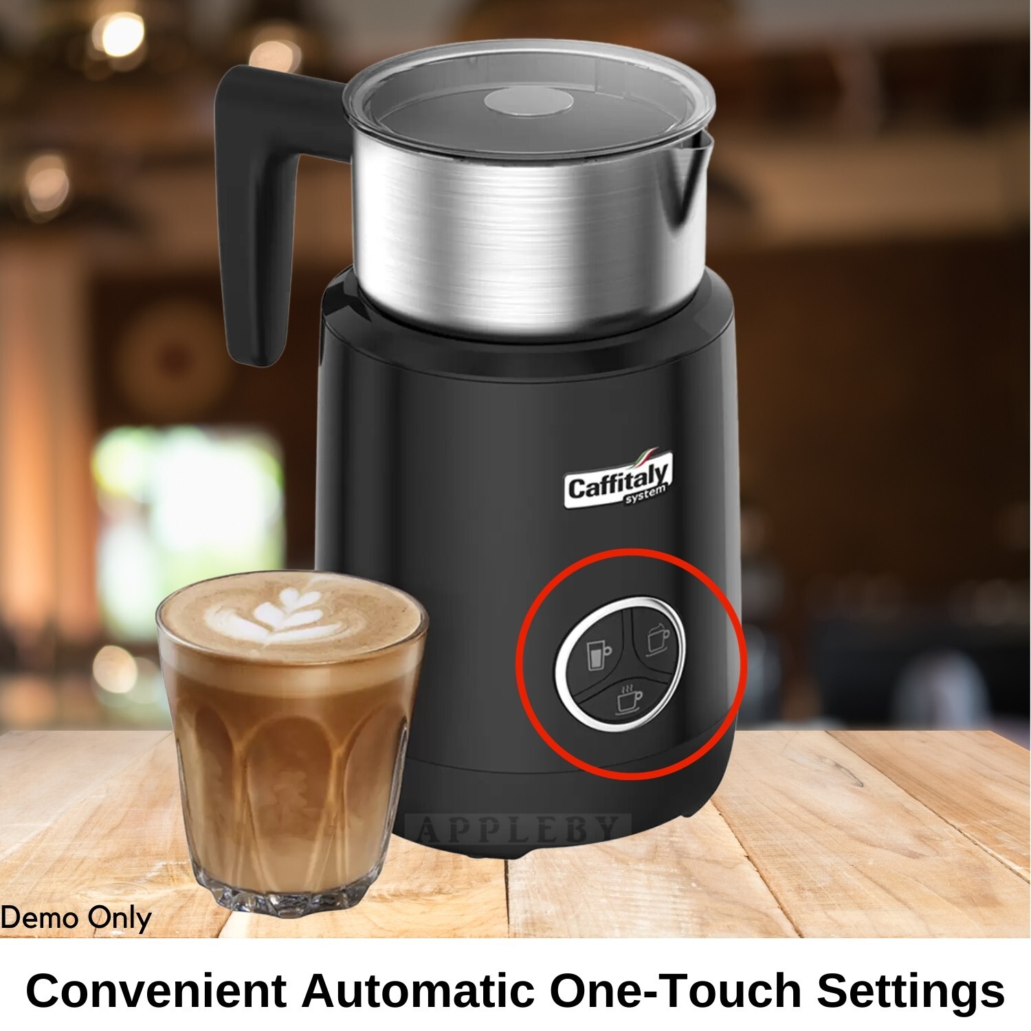 Grinders Caffitaly Induction Milk Frother Black Electric Frothing Jug