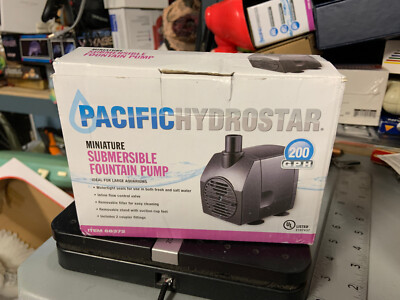 #ad Pacific Hydrostar Minature Submersible Pump 200GPH 68372 Open Box $20.00