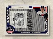 MATTHEW CHAMPION 2024 USA Baseball Stars & Stripes SHOE TAG Patch # 1/2