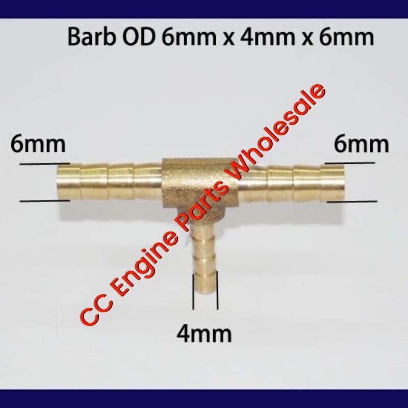 Uxcell Reducing Barb Hose Fitting Tee T Shape Pipe Connector Brass 3/8 x 3/8 x 5/16 Uxcell Reducing Barb Hose Fitting Tee T Shape Pipe Connector Brass 3/8 x 3/8 x 5/16