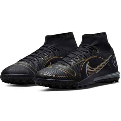 Nike Men's SuperFly 8 Academy TF Black Gold Turf Soccer Shoes Sz:8.5  DJ2878-007