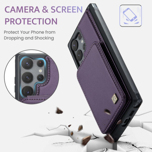 For Samsung Galaxy S23 Ultra S22 S21 Plus RFID Blocking Leather Wallet Card Case - Picture 41 of 79