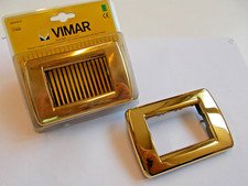 VIMAR IDEA RONDO'  16753.32 PLACCA 3MODULI ORO LUCIDO + SUPPORTO 16713