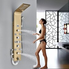 Pannello massaggiante per doccia da bagno d'oro Colonna doccia in un unico pezzo