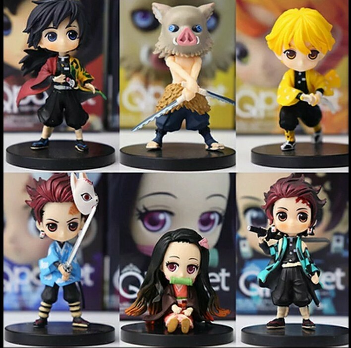 Figurine Demon Slayer lot de 12 mini statuettes de 6 cm pour cadeau