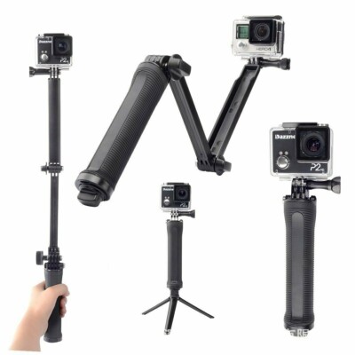 For GoPro Hero 9 Top Hand Grip Arm Selfie Stick Tripod Mount Monopod