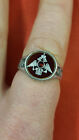 Russian Empire Faberge 88 Ah Gardemarine enamel silver ring.