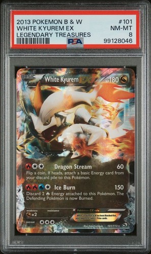 White Kyurem-EX graded PSA 8 for sale on eBay