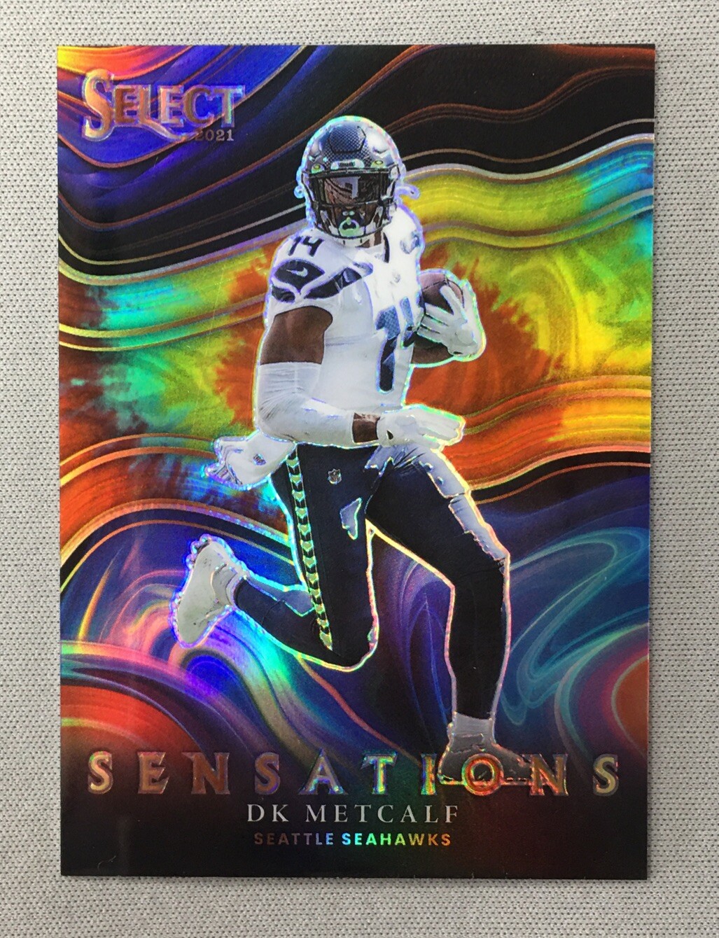 DK Metcalf 2021 Panini Select Sensations Tie-Dye /25 SEATTLE SEAHAWKS