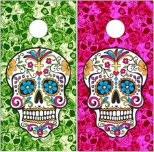 Sugar Skulls Cornhole Wrap Bag Toss Skin Decal Sticker