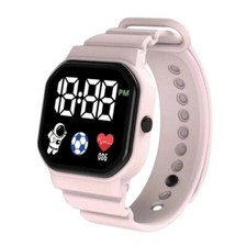 Stylish Sports Watch. PINK Luminous Square Digital Display. For Active Lifestyle