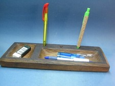 Antike Federschale aus alter Eichen-Schiffsplanke, Schreibtisch-Zubehör