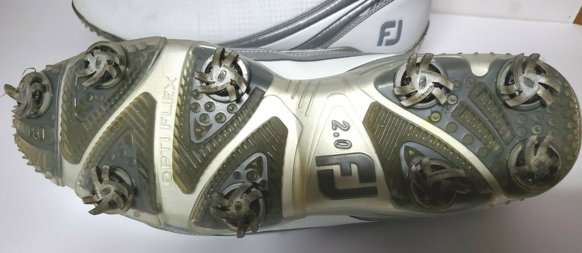 FootJoy DNA 2.0 Golf Shoes White/Platinum 12.5 M Style 
