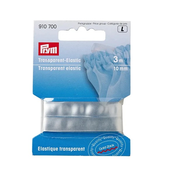 3M Transparent Elastic 1,46€/M Prym 910700 Gummilitze TräGer Nackt Gummi-image