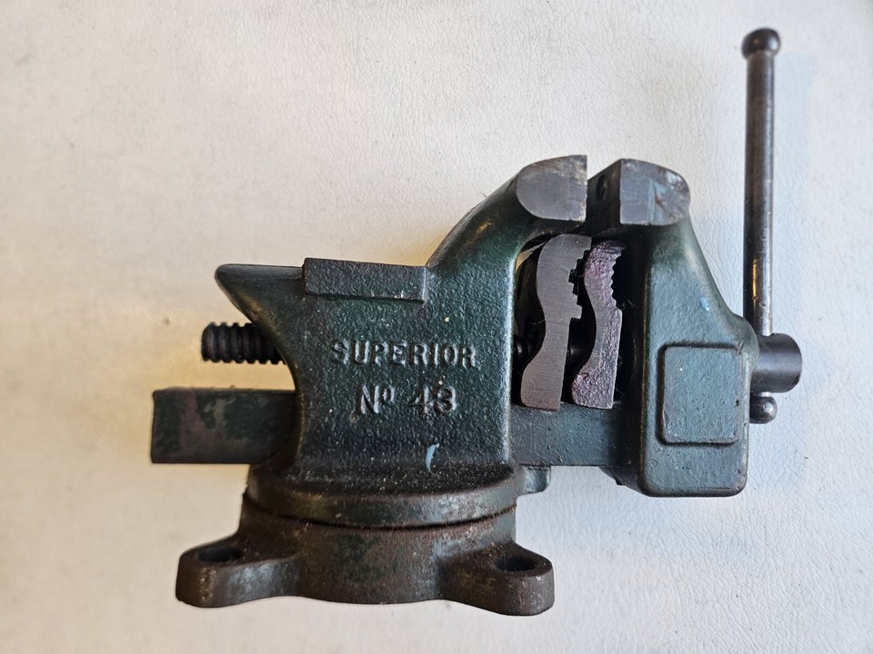 Vintage ERIE PA TOOL WORKS ERIE USA Bench VISE Superior No 43 eBay