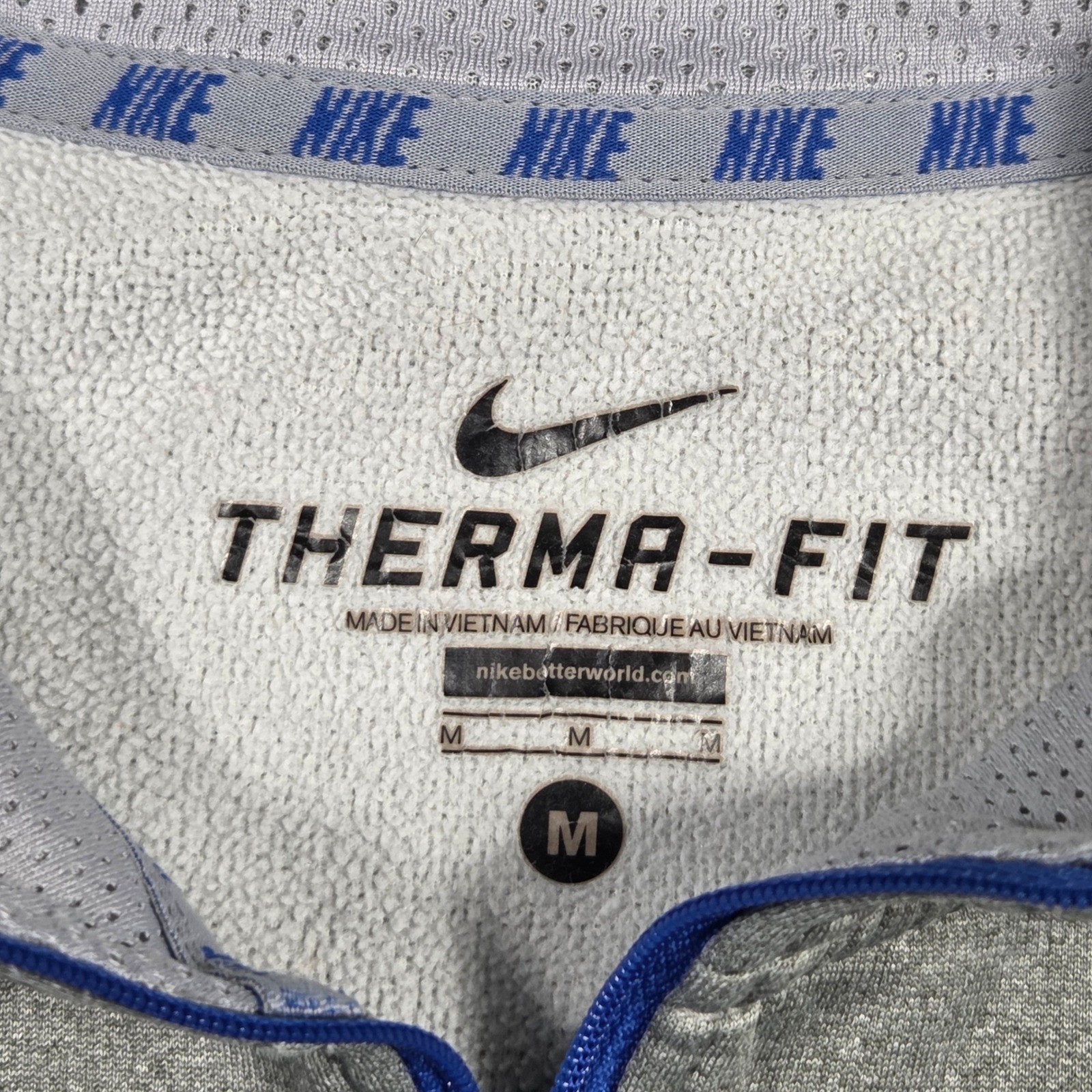 Nike Therma-FIT Mens Medium Quarter Zip Fleece Pullover Sweatshirt Athleisure thumbnail 5