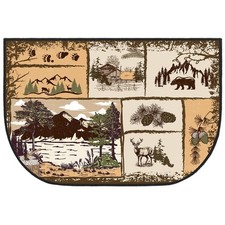 Demissle Fireplace Hearth Rug Fireplace Mats Cabin Southwestern Fireproof Fir...
