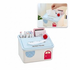 8.2x6.7x4.9 Inch Tissue Box Organizer with Storage - Versatile Girl Tissue Bo...