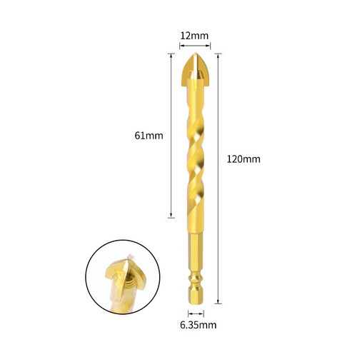 6 8 10 12 mm Hartmetall Fliesenbohrer Glasbohrer Keramikbohrer für Porzellan - Picture 20 of 20