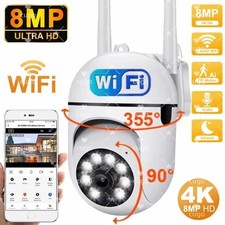 8 MP Wireless Dome Security Camera with Pan Tilt, 2-Way Audio