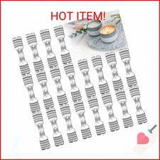 20 pcs Metal Candle Wick Holders, Upgraded Candle Wick Centering Devices, Silver