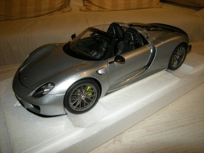 1:12 Autoart Porsche 918 Spyder silver/silber in OVP Limited Edition
