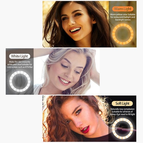 `Universal Adjustable Selfie Ring Light Fill Lights With Support Bracket Ph - Zdjęcie 3 z 12