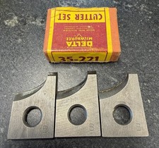 Vtg NOS Delta Milwaukee Cutter Set 35-221 Rockwell Mfg USA Shaper/Router Cutters
