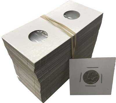 2x2 HECO Mylar Top Quality Cardboard Coin Flips US Dime Size Lot of 100 Holders