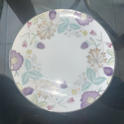 Six Sango Fantasia (Platinum Trim) Bread And Butter Plates Great Condition