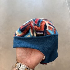 Patagonia Fleece Beanie Style Hat Synchilla Material Button Snap