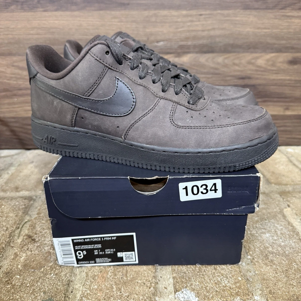 Nike Air Force 1 Premium Velvet Brown W for sale | eBay