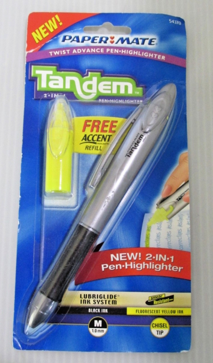 Paper Mate Tandem 2 In 1 Pen Highlighter