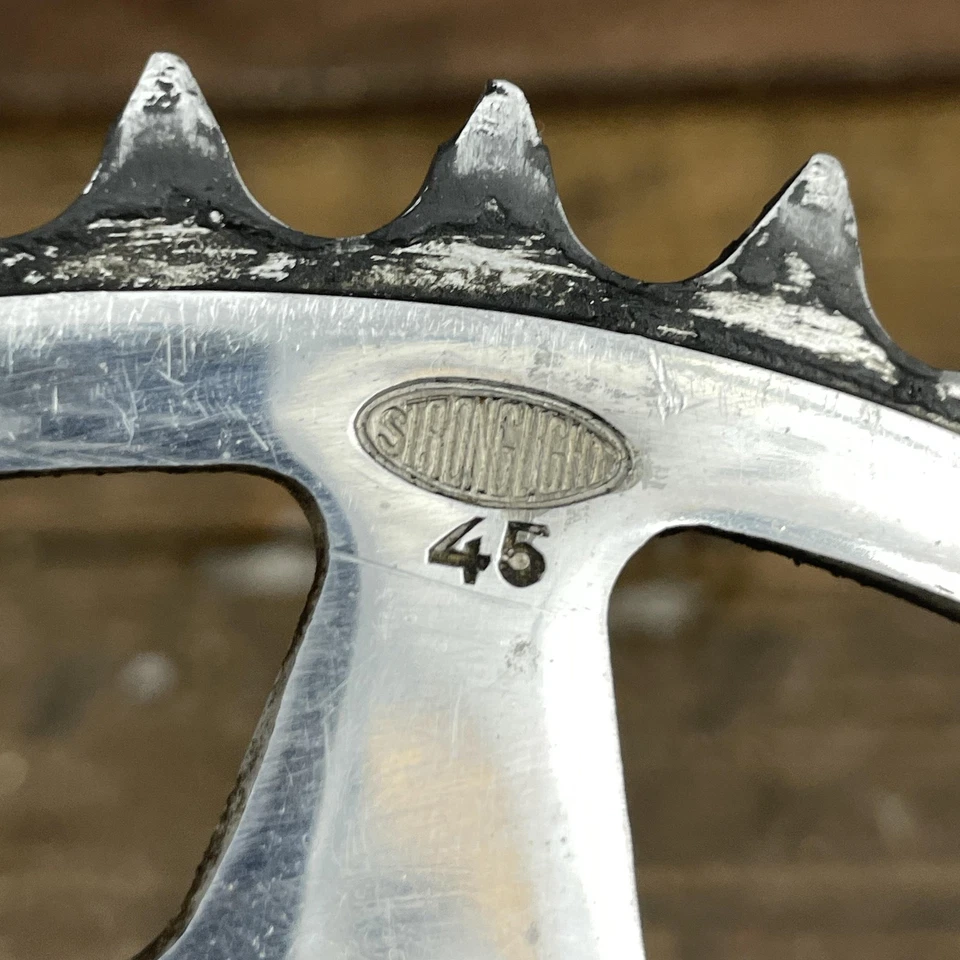 Vintage Stronglight Chainring 45T 5-Bolt 5-Arm 86mm BCD Alloy Road Bike France - Image 3 of 4