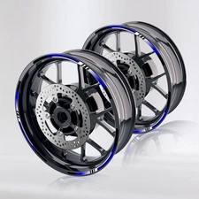 Blue 17'' Rim Wheel Sticker Decal Strip Tape P05B For Kawasaki Ninja 250R EX250