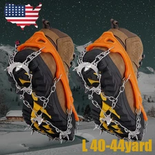 Ice Snow Grips Spikes Gripper Crampons Cleats Anti Slip For Hiking Shoes Boots