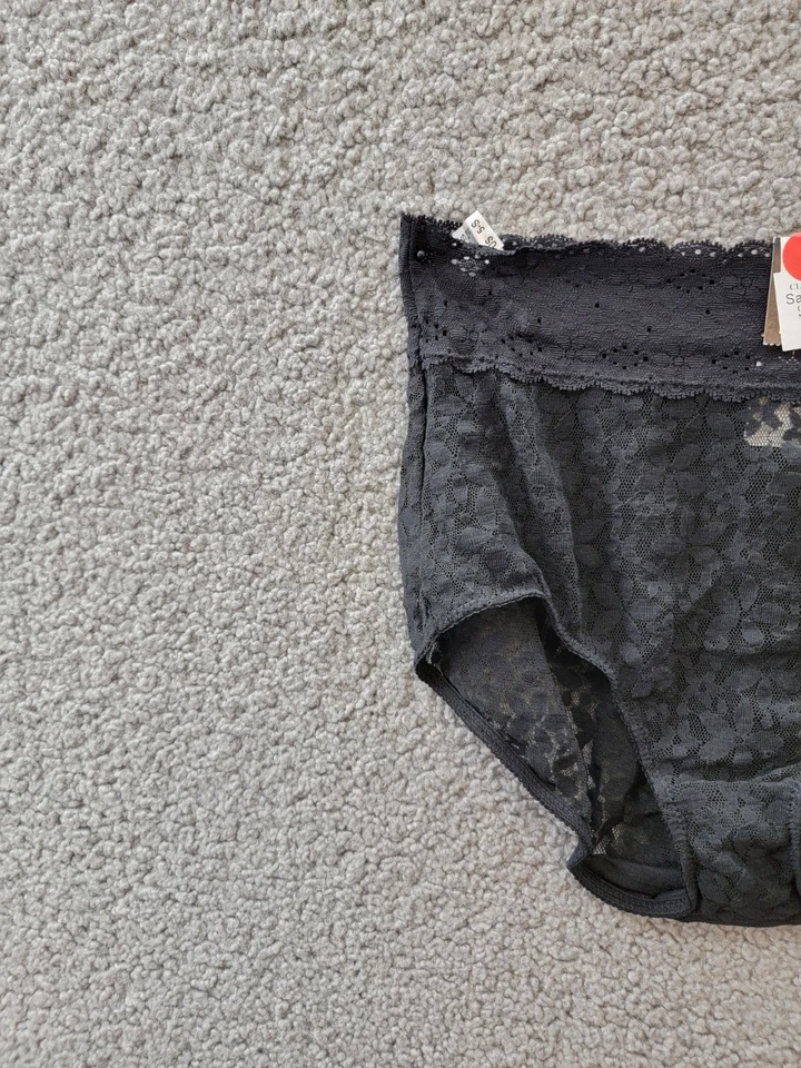 Wacoal Halo Lace Briefs Women's 5-S Black Allover Floral Elastic Waist Pull On - Image 3 of 4