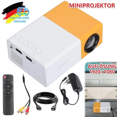 Beamer Projektor 4:3 HD 1080P Android/iPhones TV Heimkino Mini Tragbar - Bild 1 von 4