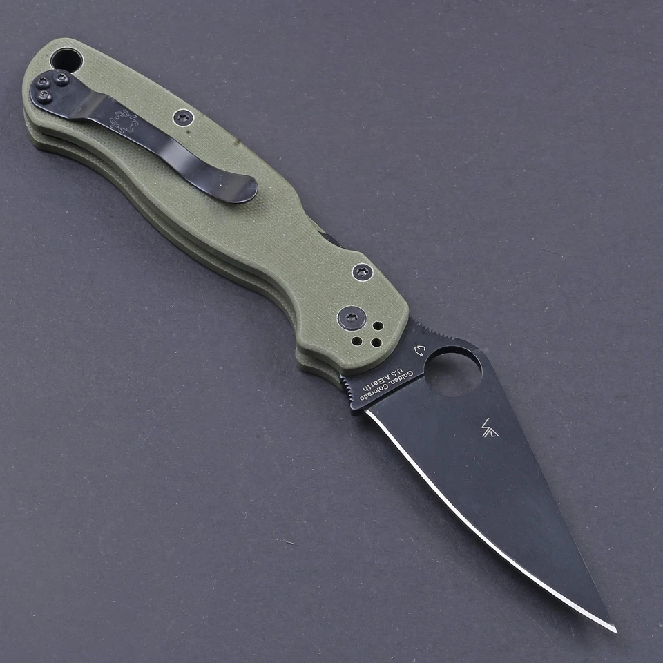 Para Military Green G10 Handle Tactical Survival Outdoor Folding Camping Knife - Image 2 of 4