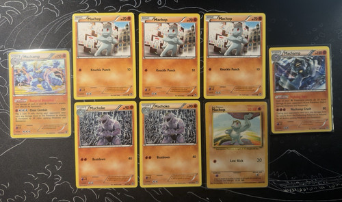 Pokemon Card Lot Machamp XY13 Black Star Promo Holo Rare Evolution Bundle 8 Card