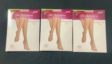 Hanes Silk Reflections TOELESS Control Top Pantyhose, Size CD, Color “MED”, 3pr