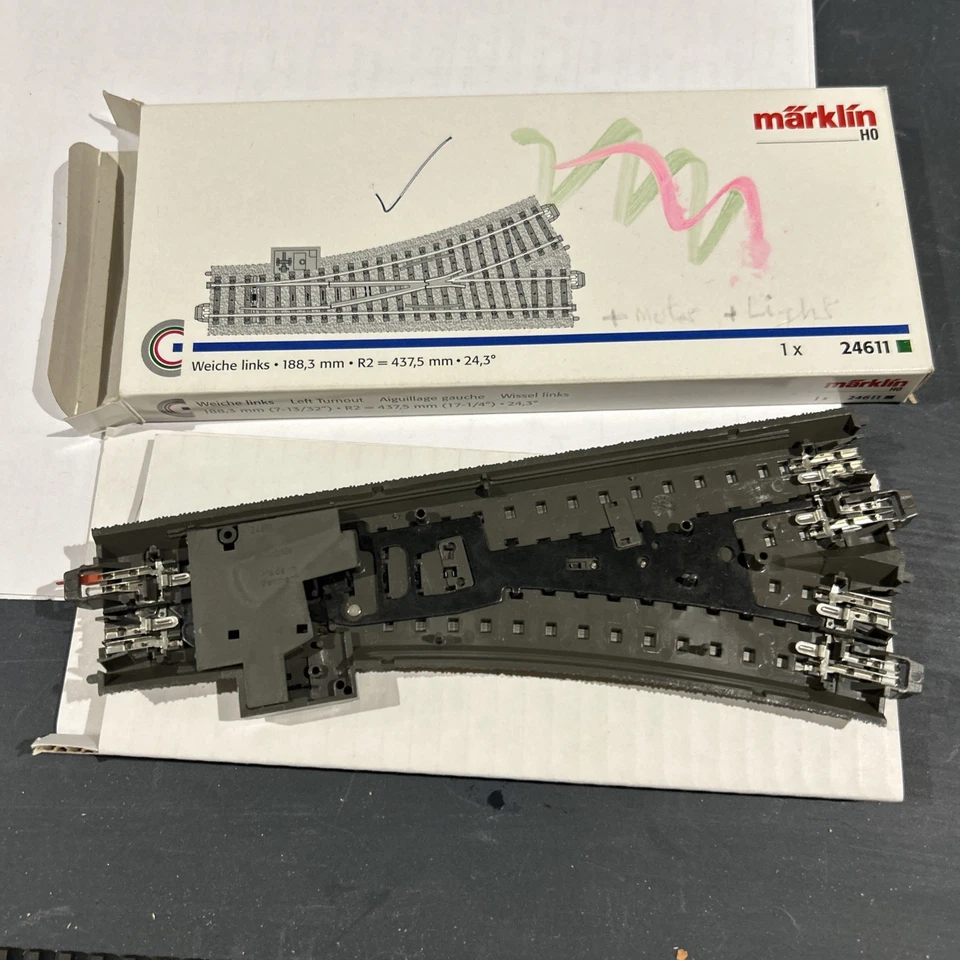 Marklin HO C Track 24611 Lh Point Manual - Image 2 of 2