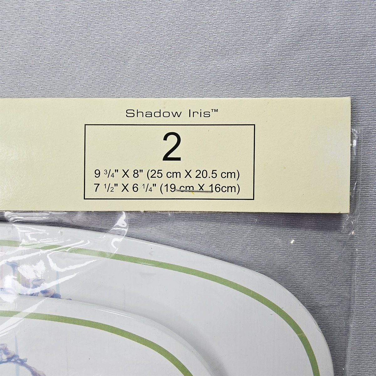 Corelle Shadow Iris Coordinates Stove Counter Mats (2) Reston Lloyd Trivets -NEW