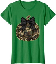Camo Camouflage Pumpkin Halloween Costume Fun Ladies' Crewneck T-Shirt