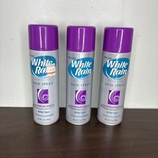 Lot of 3 Vintage White Rain Classics Maximum Hold Hair Spray Aerosol Can 7oz NEW